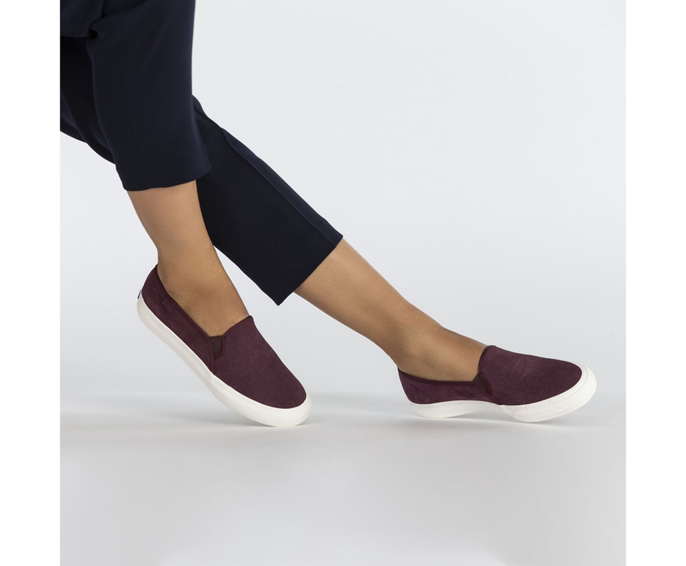 Slip Ons Keds Femme Violette - Double Decker Suede - 432-XBMYVG